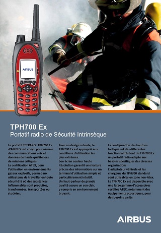 TPH900 : Le dernier né de la gamme des terminaux portatif TETRAPOL,  matériel pompier